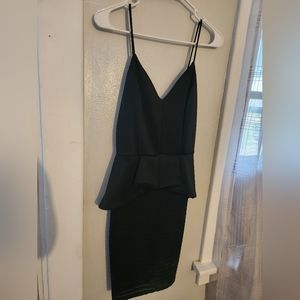 Black peplum dress
